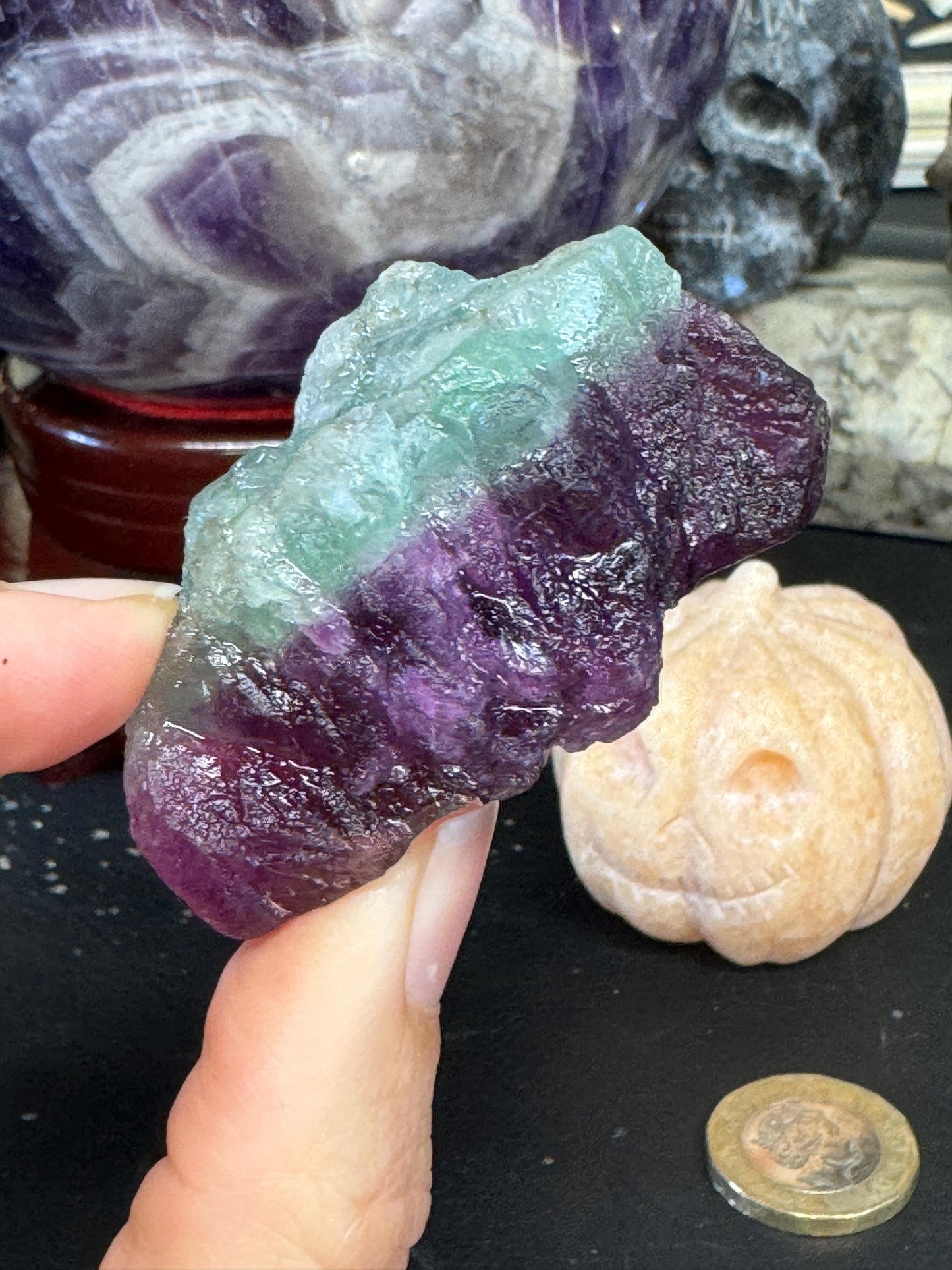 Raw Rainbow Fluorite