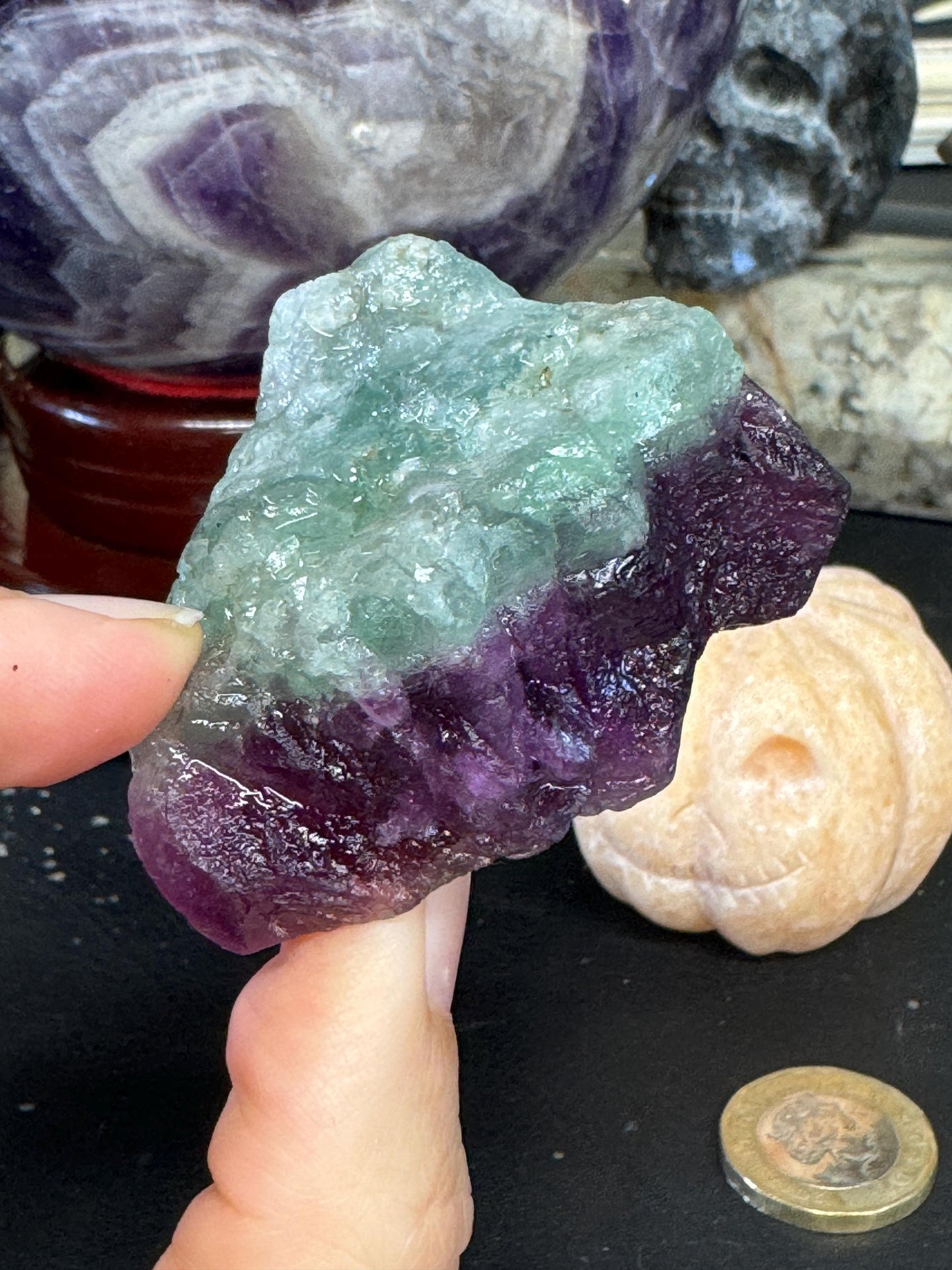 Raw Rainbow Fluorite