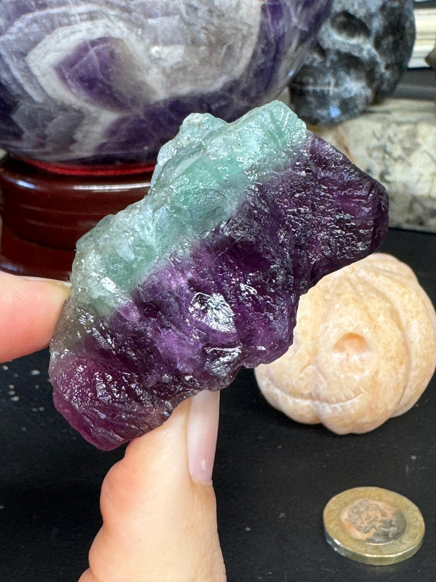Raw Rainbow Fluorite