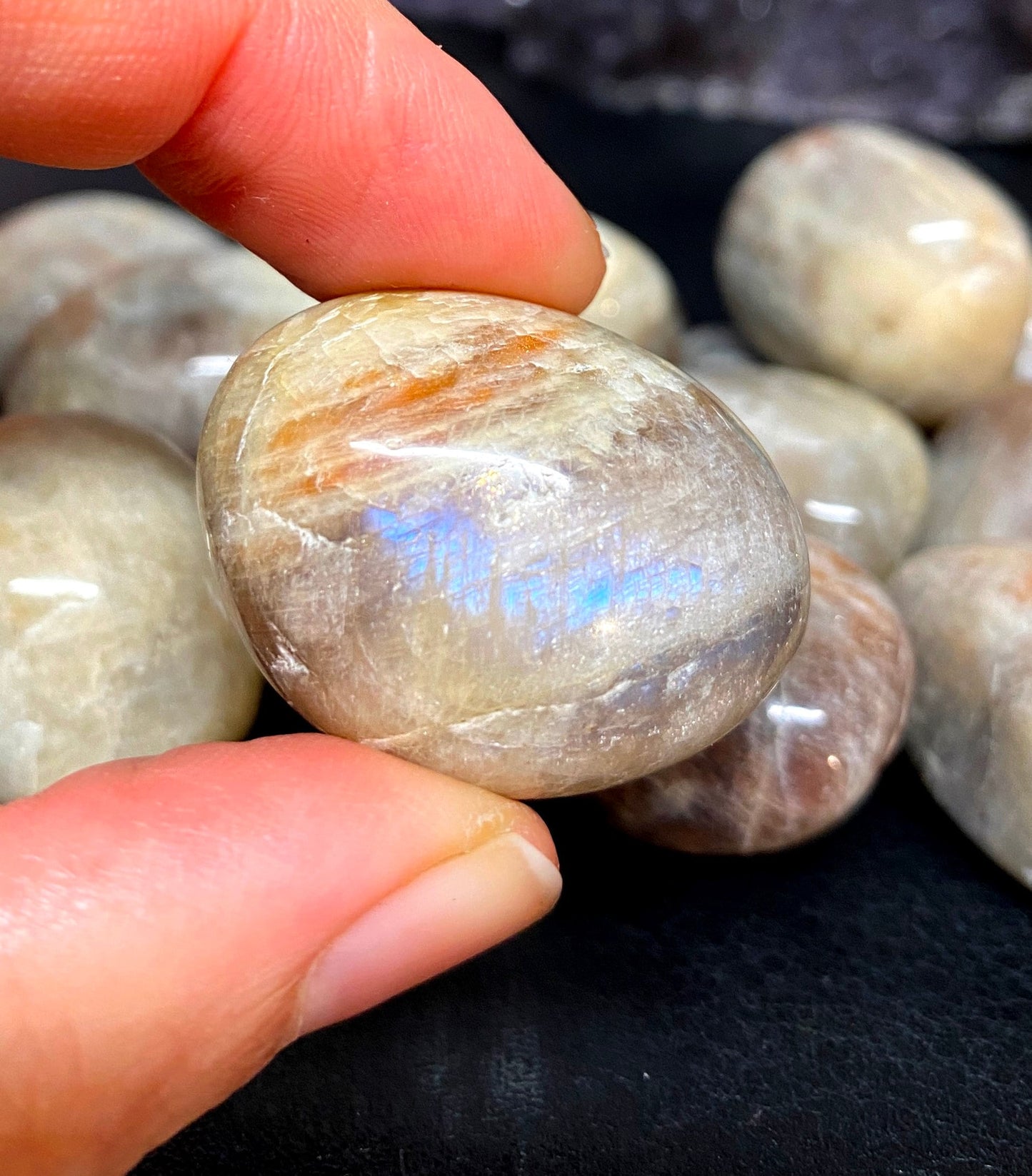 Belomorite Moonstone Tumblestones