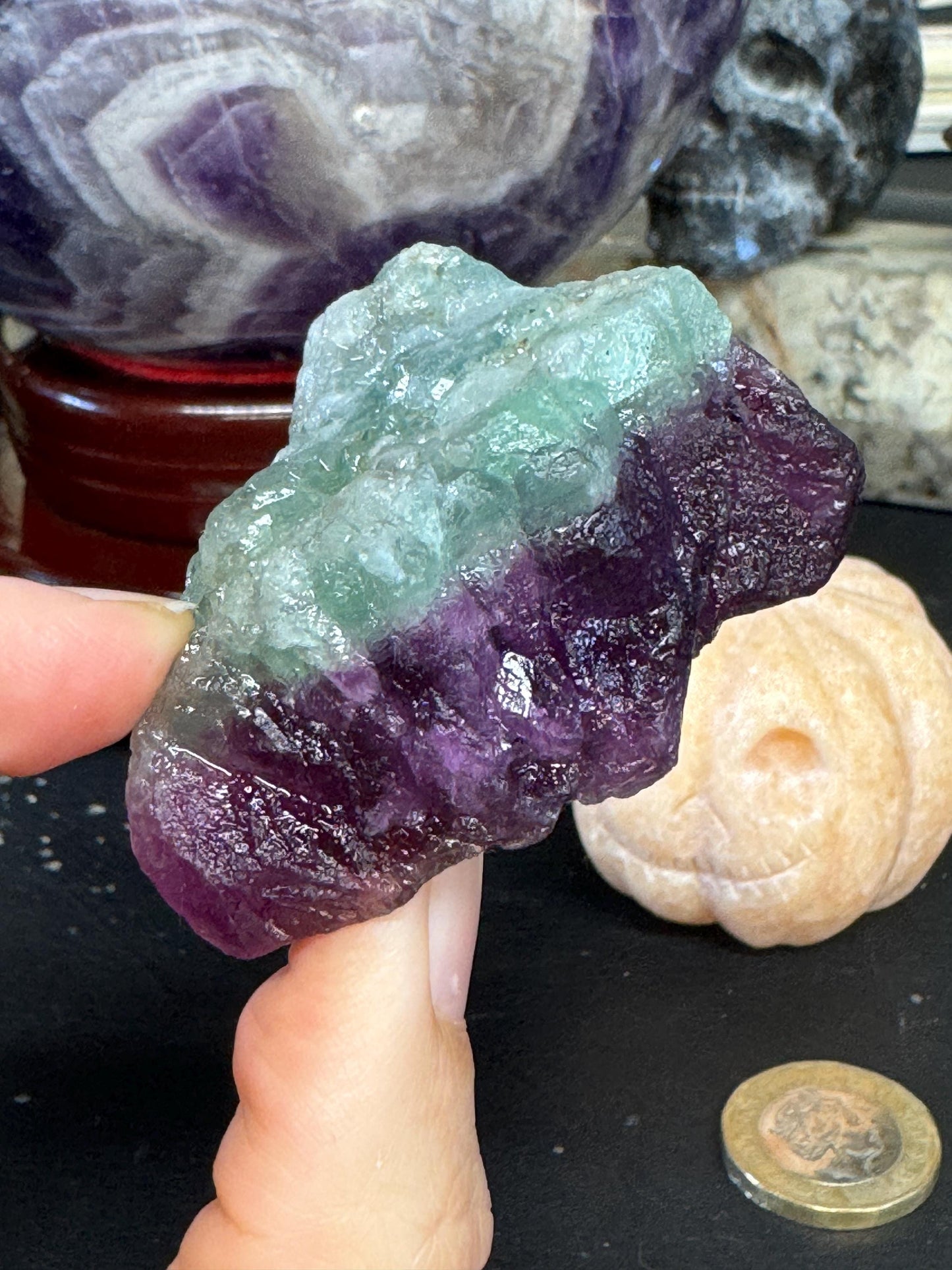 Raw Rainbow Fluorite