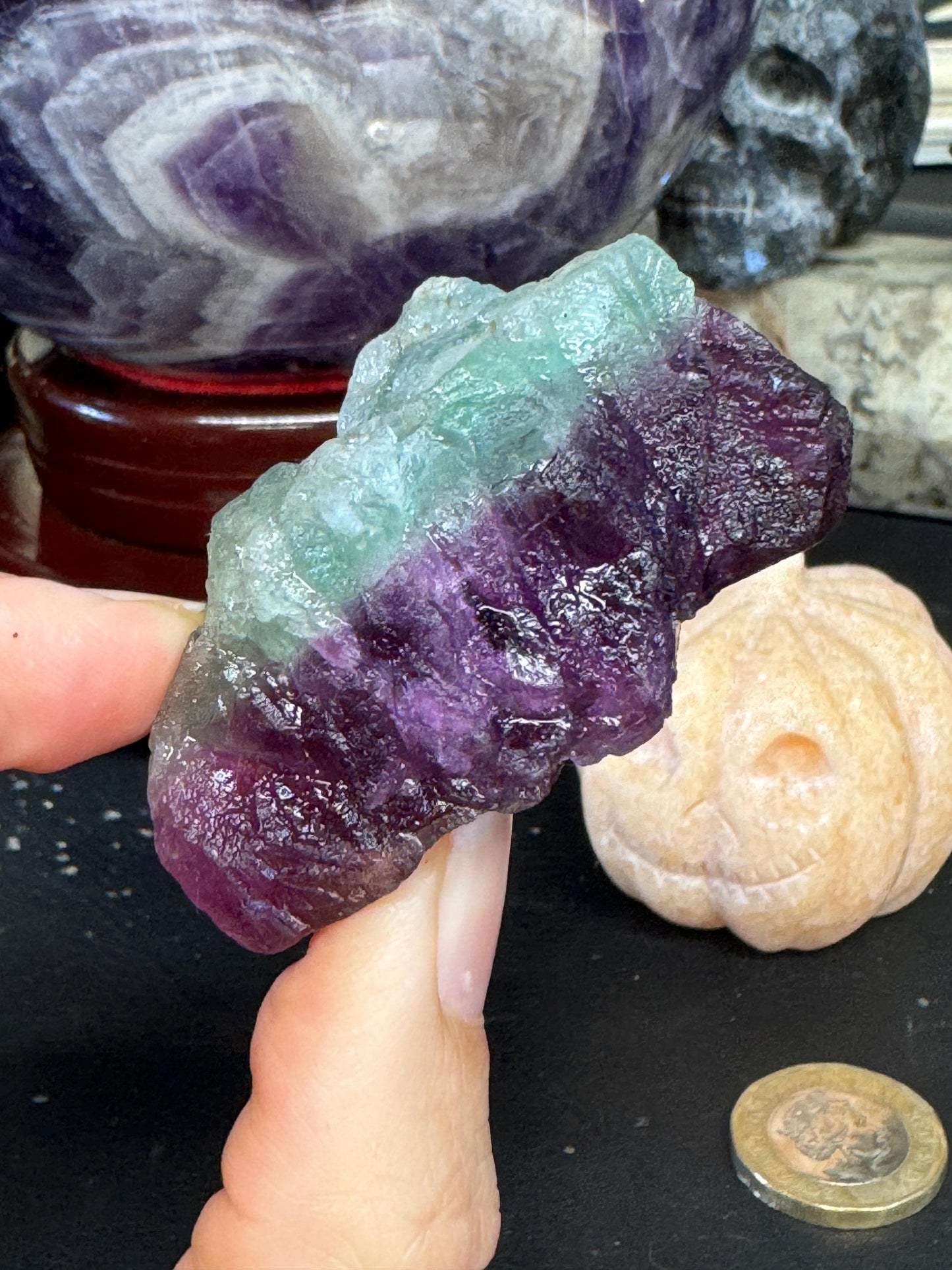 Raw Rainbow Fluorite
