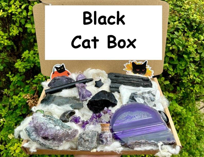 Black Cat Box - Crystal Gift Set
