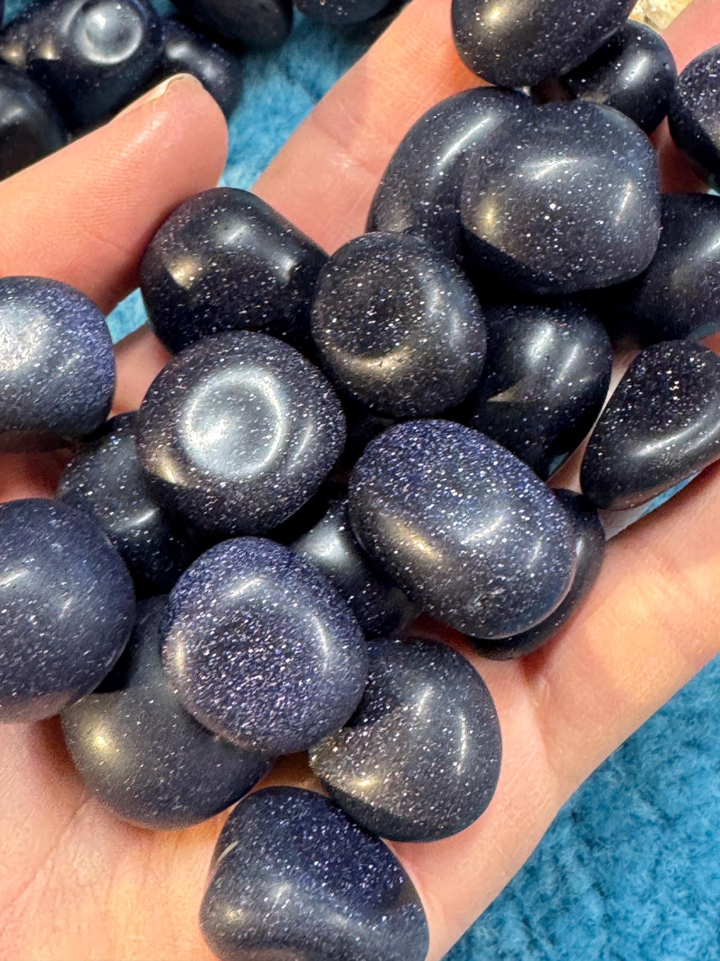 Blue Goldstone Tumblestone