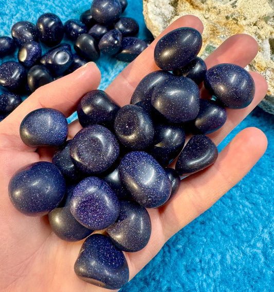 Blue Goldstone Tumblestone