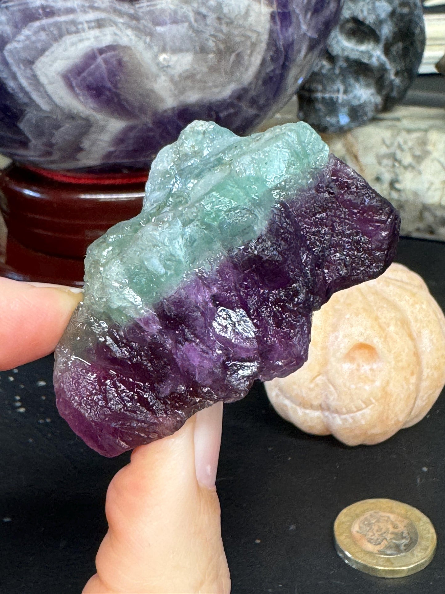 Raw Rainbow Fluorite
