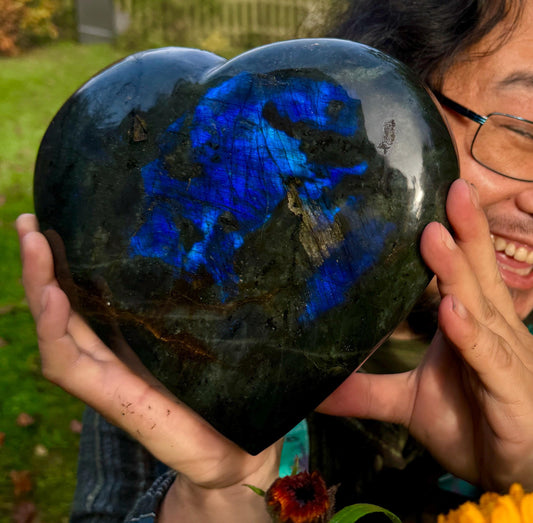 Labradorite Heart