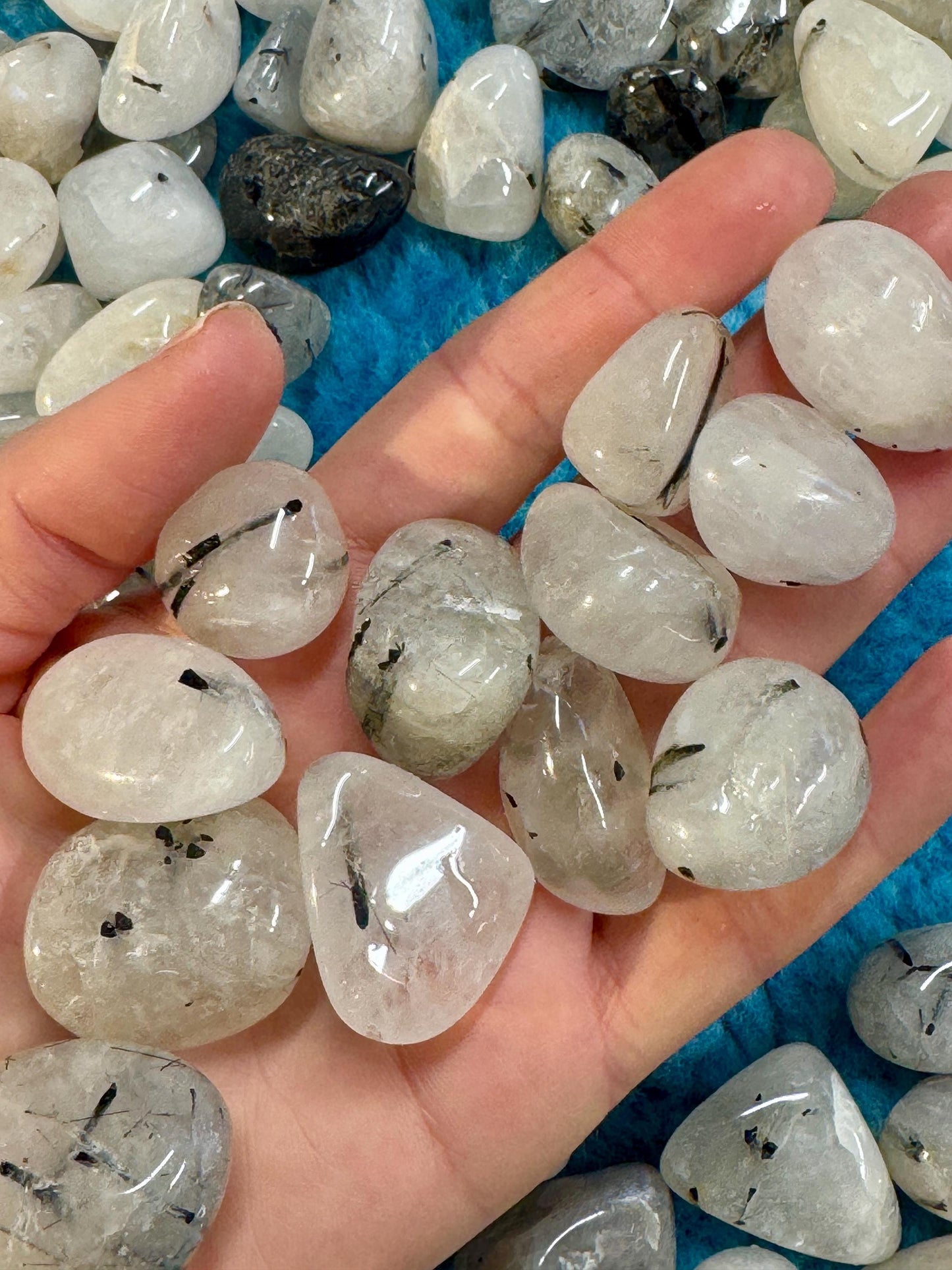 Tourmalinated Quartz Tumblestones