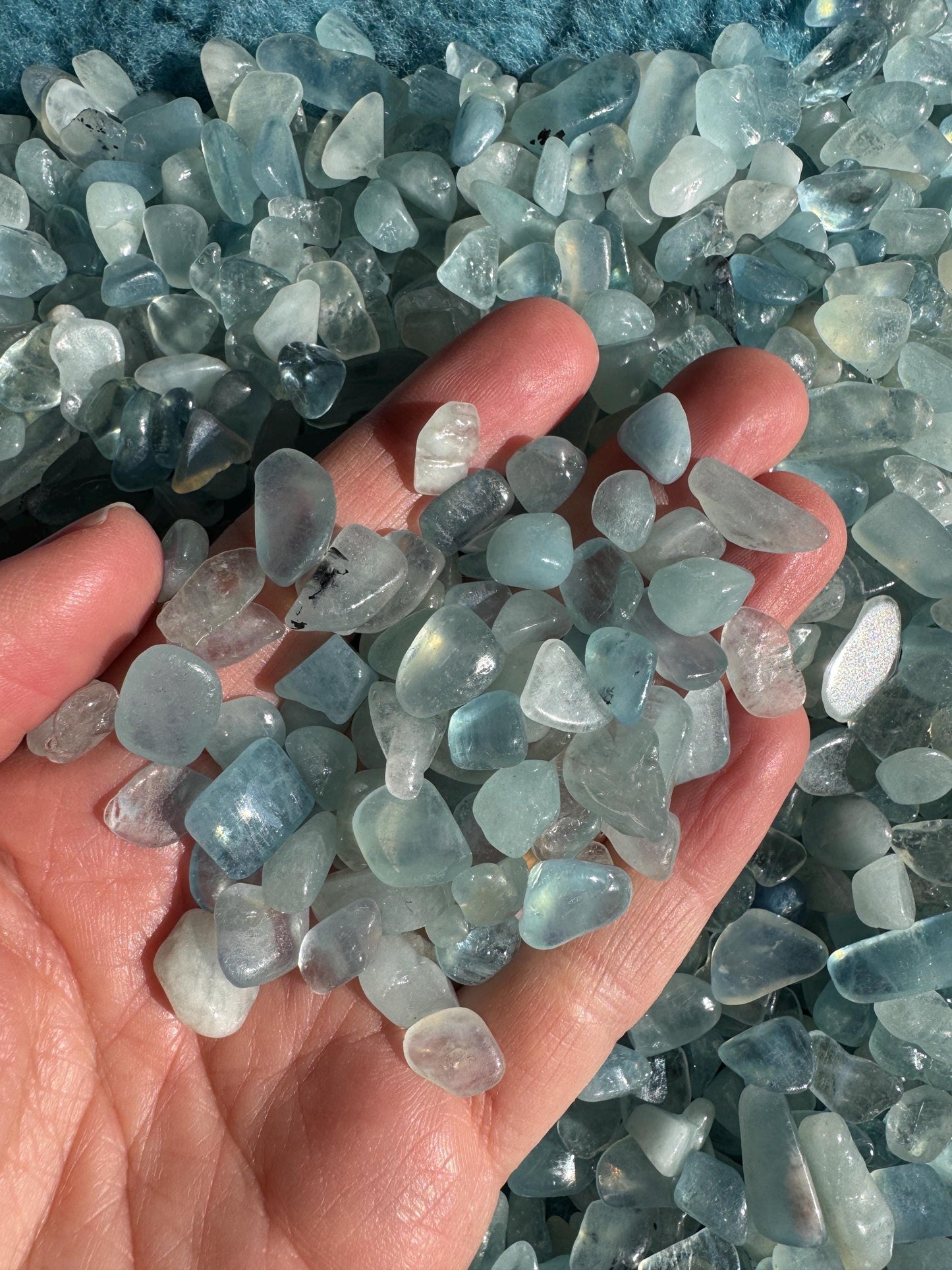 Aquamarine chippings