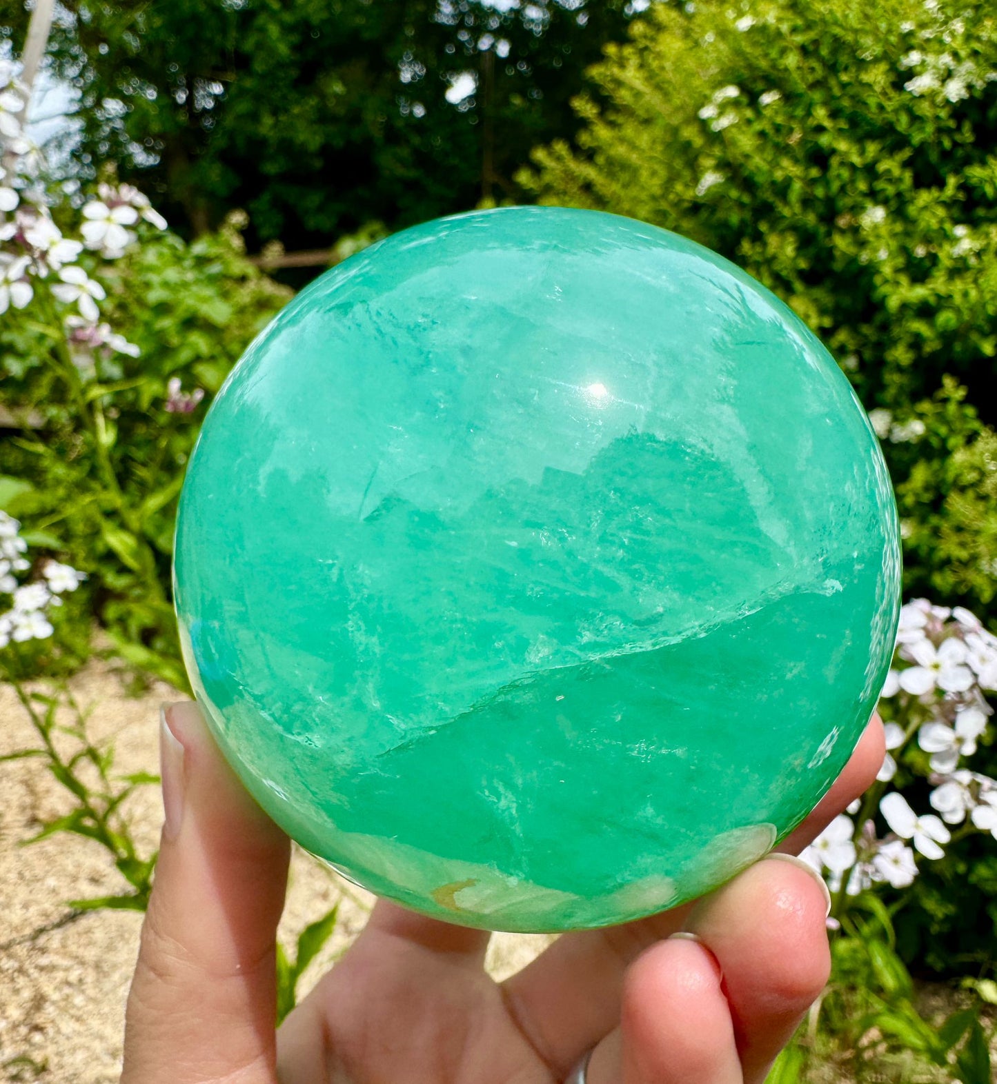 Green Fluorite Sphere