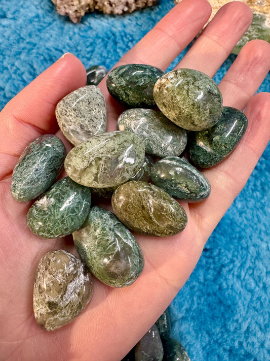 Moss agate Tumblestones