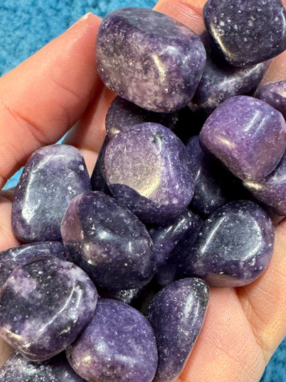 Dark lepidolite Tumblestones