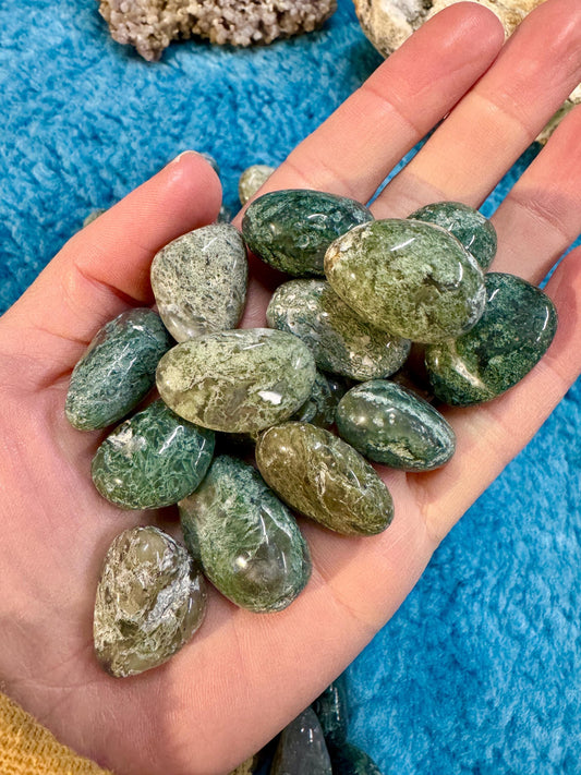 Moss agate Tumblestones