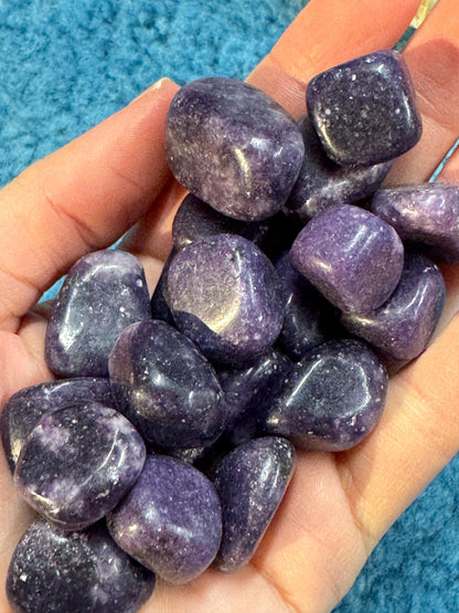 Dark lepidolite Tumblestones