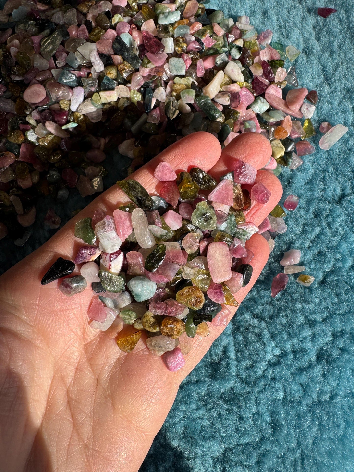 Watermelon tourmaline chippings