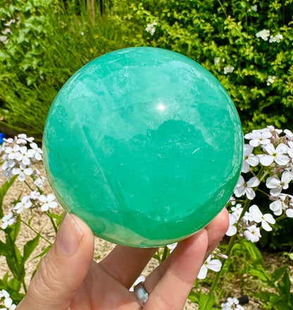 Green Fluorite Sphere