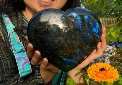 Labradorite Heart