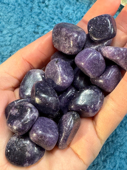Dark lepidolite Tumblestones
