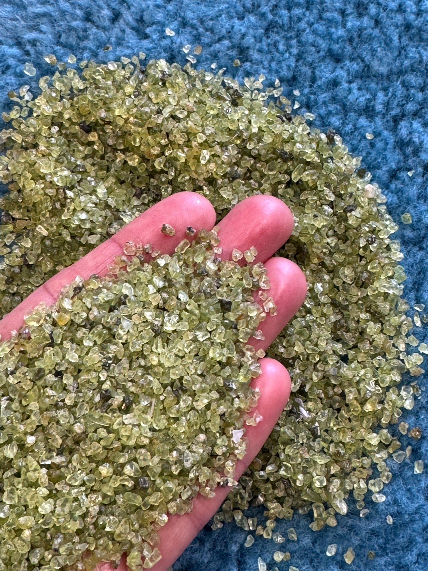 Natural Green Peridot Chippings