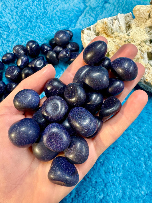 Blue Goldstone Tumblestone