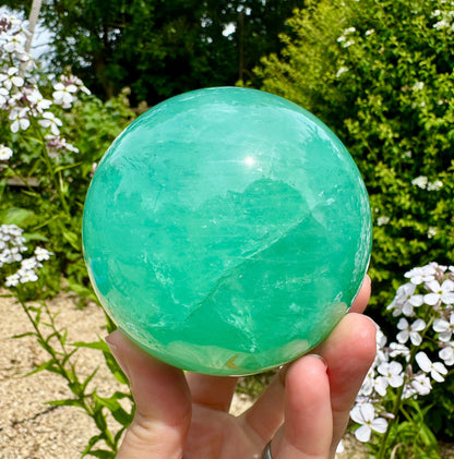 Green Fluorite Sphere