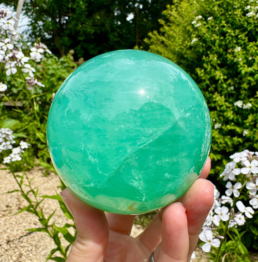Green Fluorite Sphere