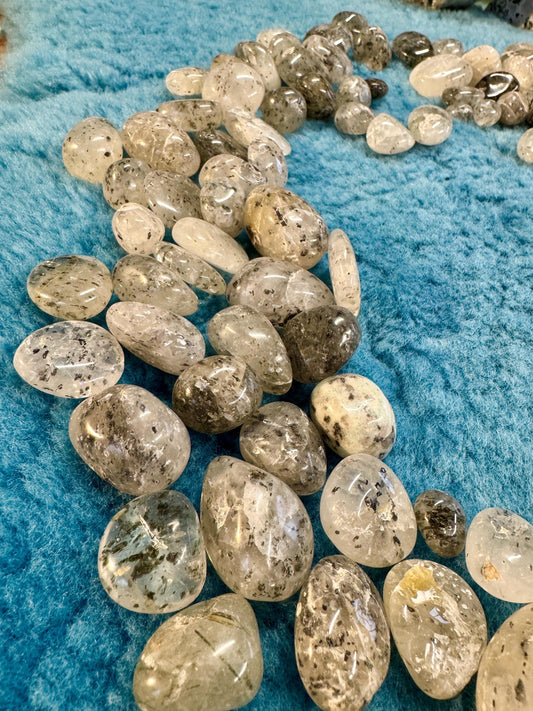 Hematite in Quartz Tumblestone