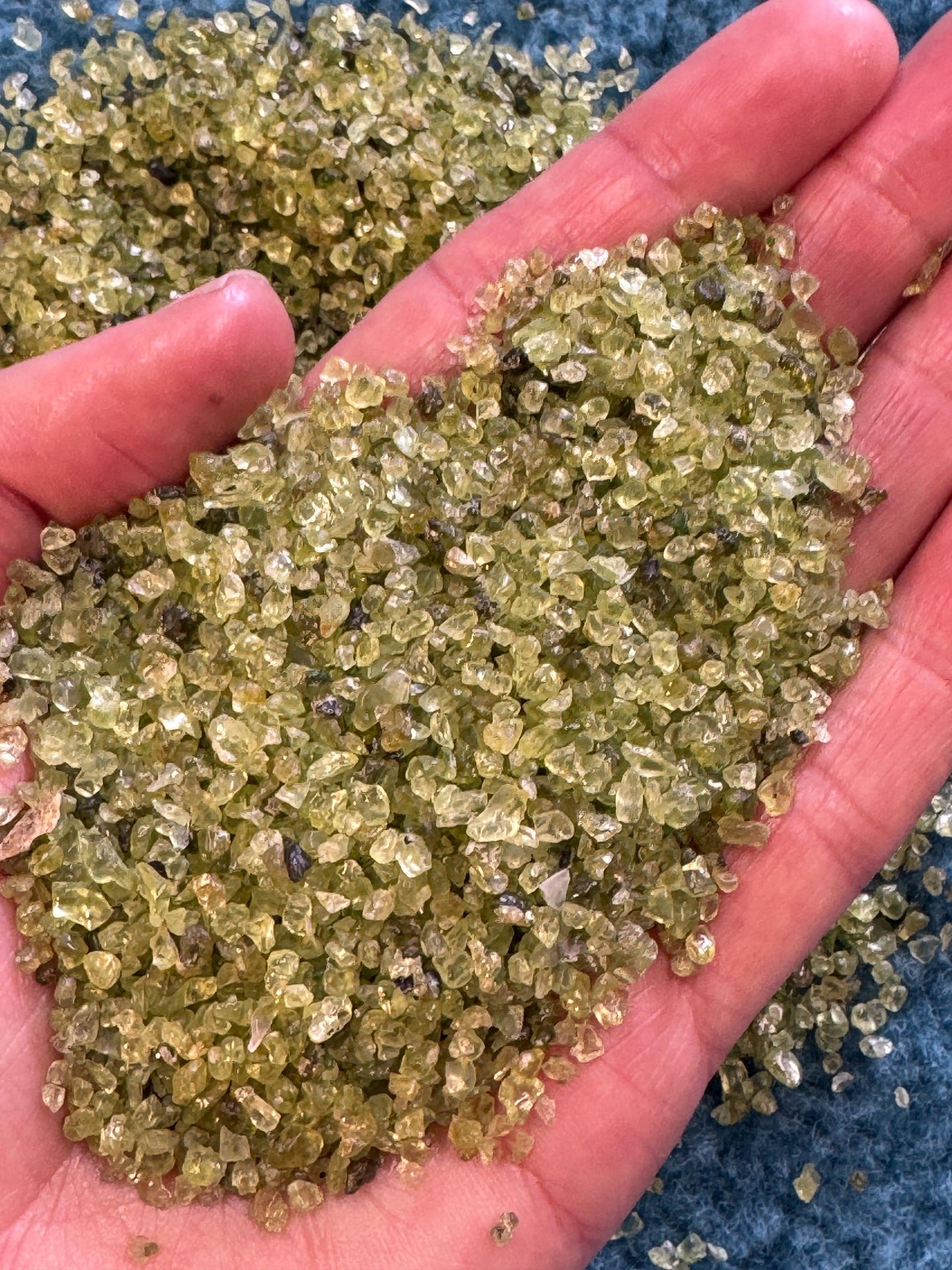 Natural Green Peridot Chippings