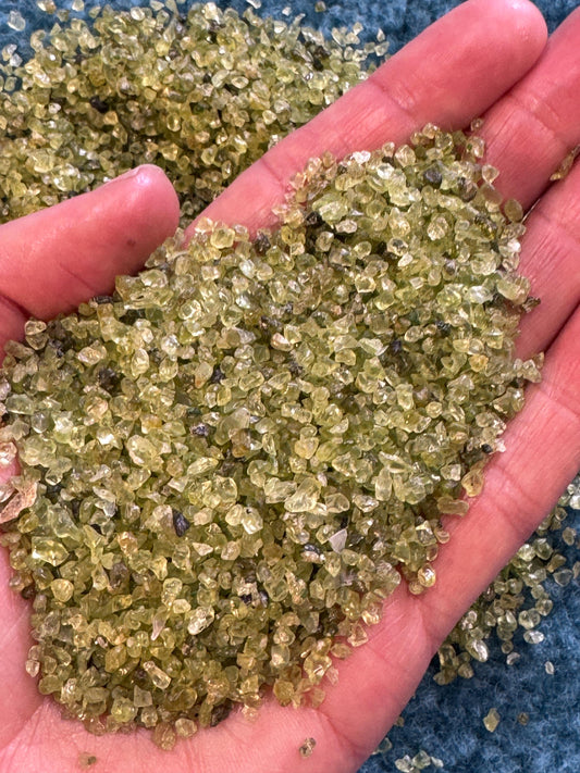 Natural Green Peridot Chippings