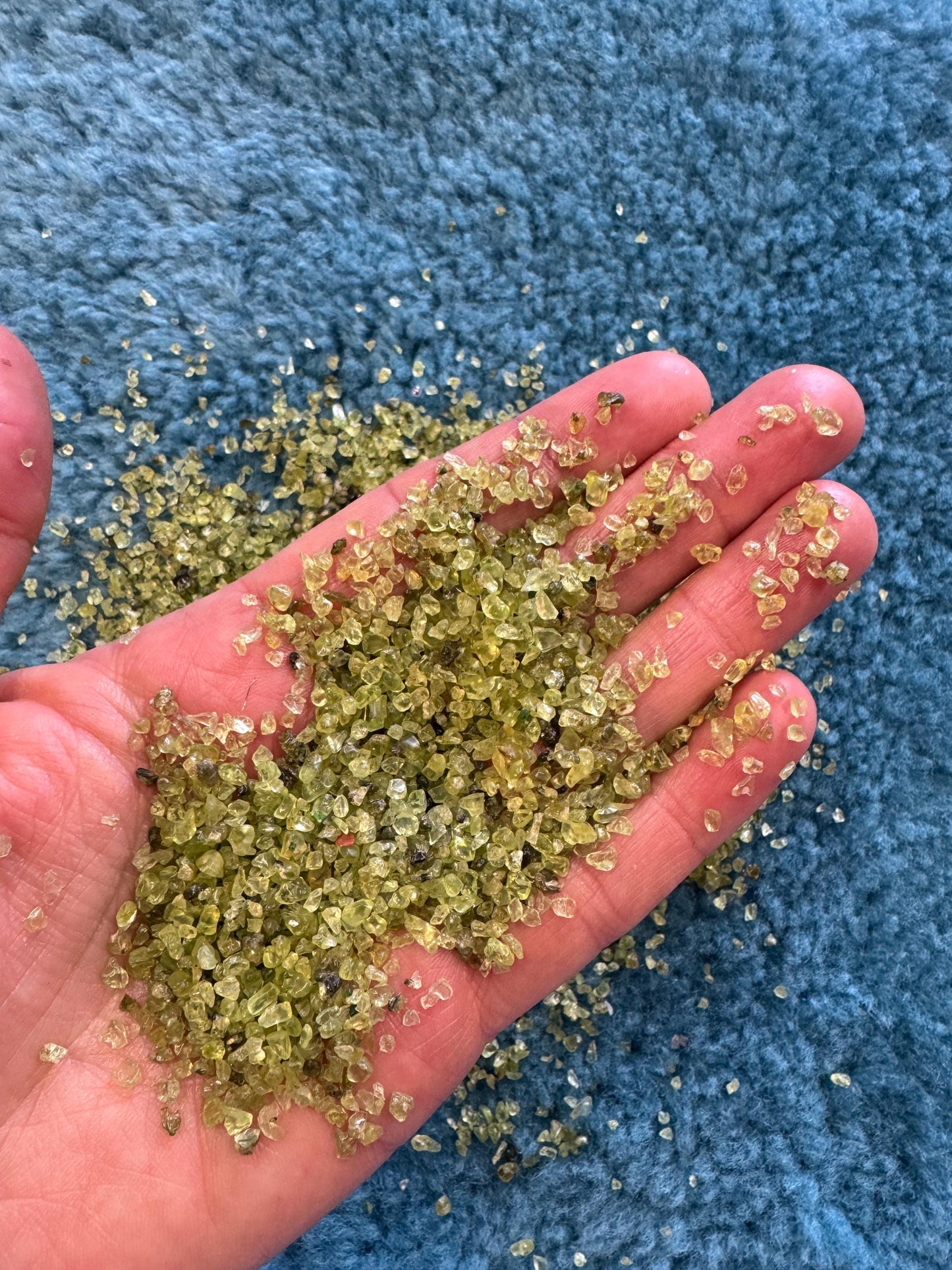 Natural Green Peridot Chippings