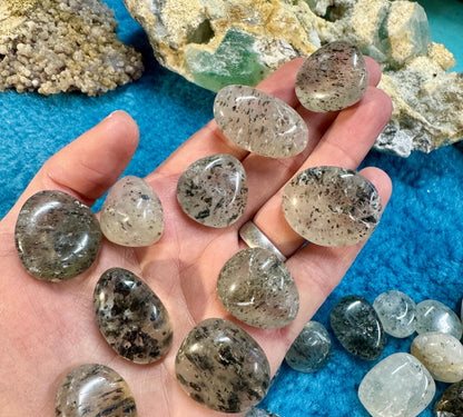 Hematite in Quartz Tumblestone