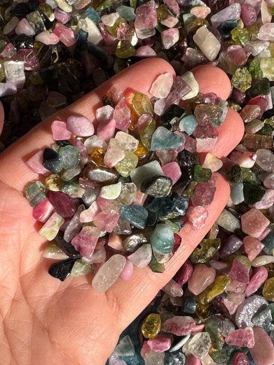 Watermelon tourmaline chippings