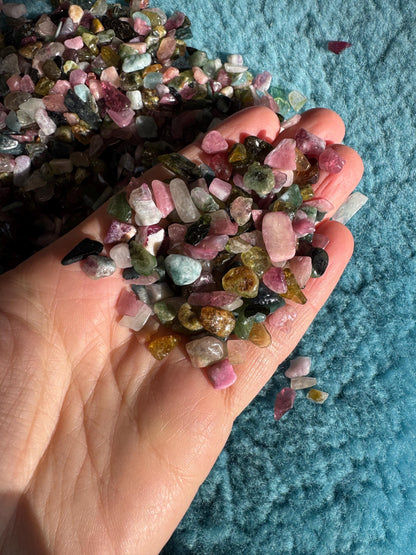 Watermelon tourmaline chippings