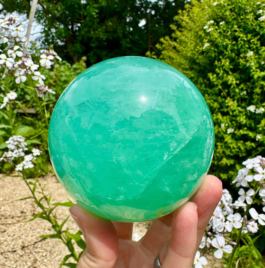 Green Fluorite Sphere