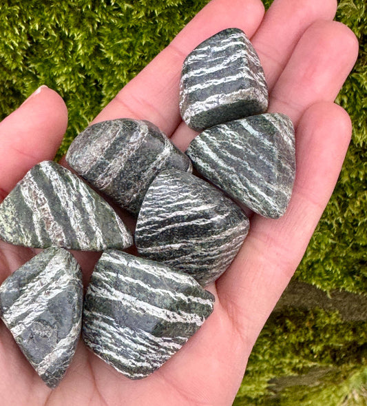 Green Zebra Calcite Tumblestones