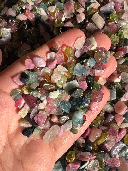 Watermelon tourmaline chippings
