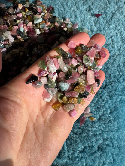 Watermelon tourmaline chippings