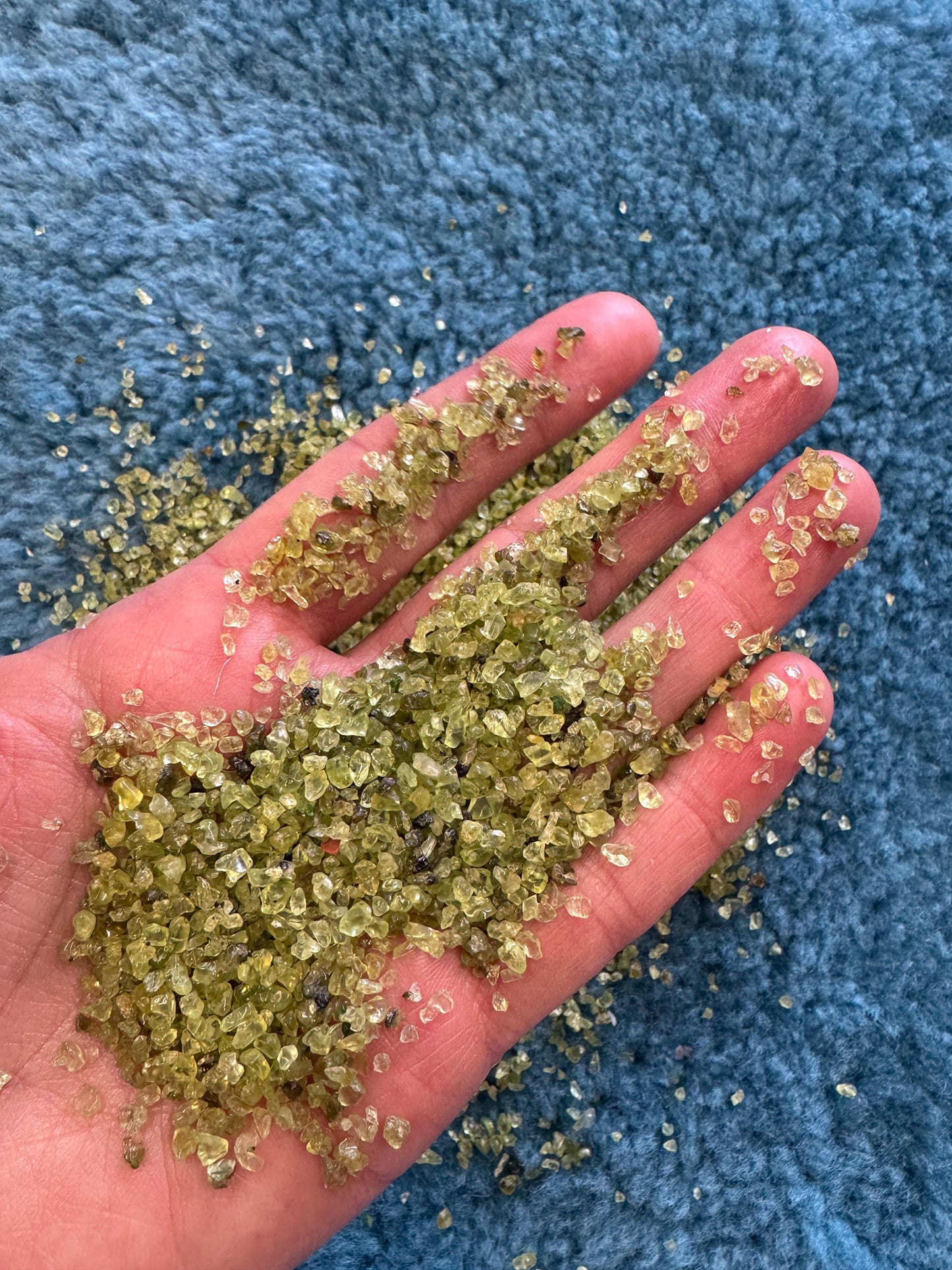 Natural Green Peridot Chippings
