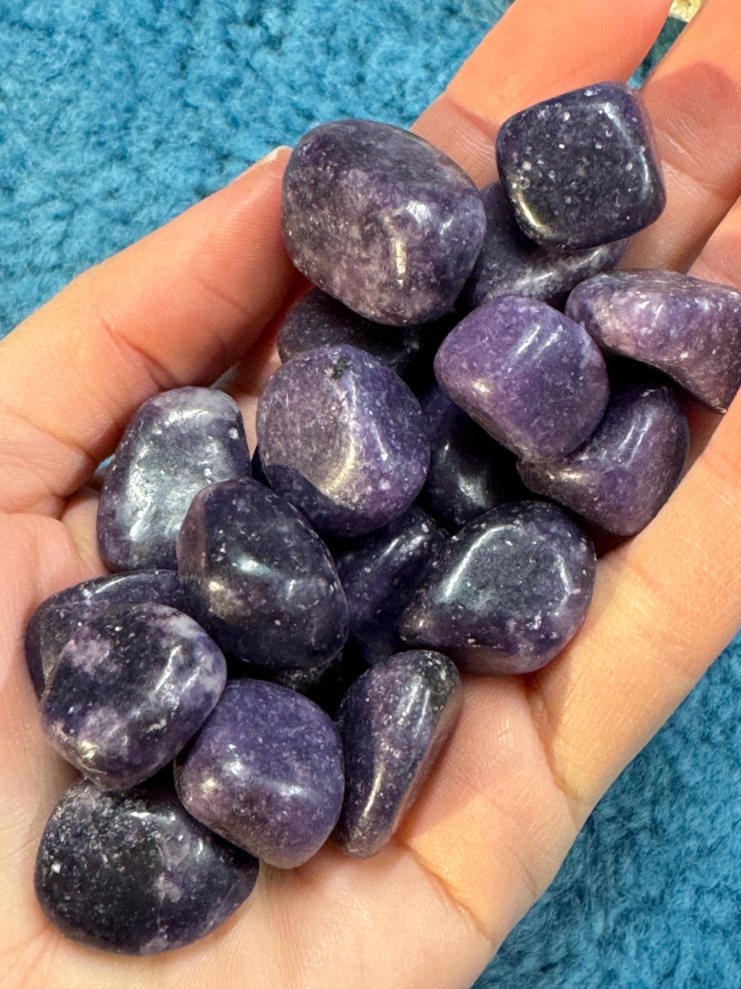 Dark lepidolite Tumblestones